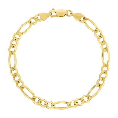 14K Yellow Gold 6mm Figaro Bracelet