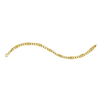 14K Yellow Gold 5mm Figaro Greek Link Bracelet