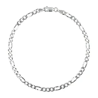 Silver 3.8mm Figaro Bracelet