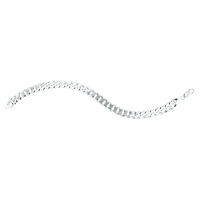 Silver 8mm Cuban Link Men's Bracelet