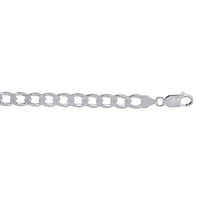 Silver 8mm Cuban Link Men's Bracelet