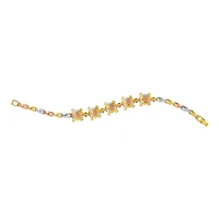 14K Tri Color Gold Turtle Link Bracelet