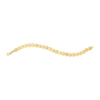 14K Yellow Gold Heart Nugget Bracelet