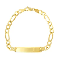 14K Yellow Gold 4.7mm Figaro Baby ID Bracelet