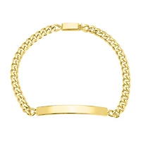 14K Yellow Gold Curb Link Baby ID Bracelet