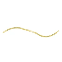 14K Yellow Gold Curb Link Baby ID Bracelet