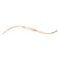 14K Rose Gold 3mm ID Figaro Children's Bracelet