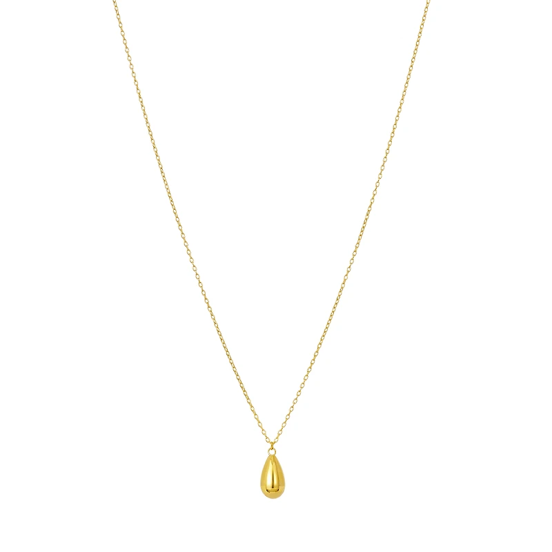 14K Yellow Gold Tear Drop Earrings and Pendant Matching Set