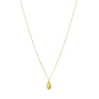 14K Yellow Gold Tear Drop Earrings and Pendant Matching Set