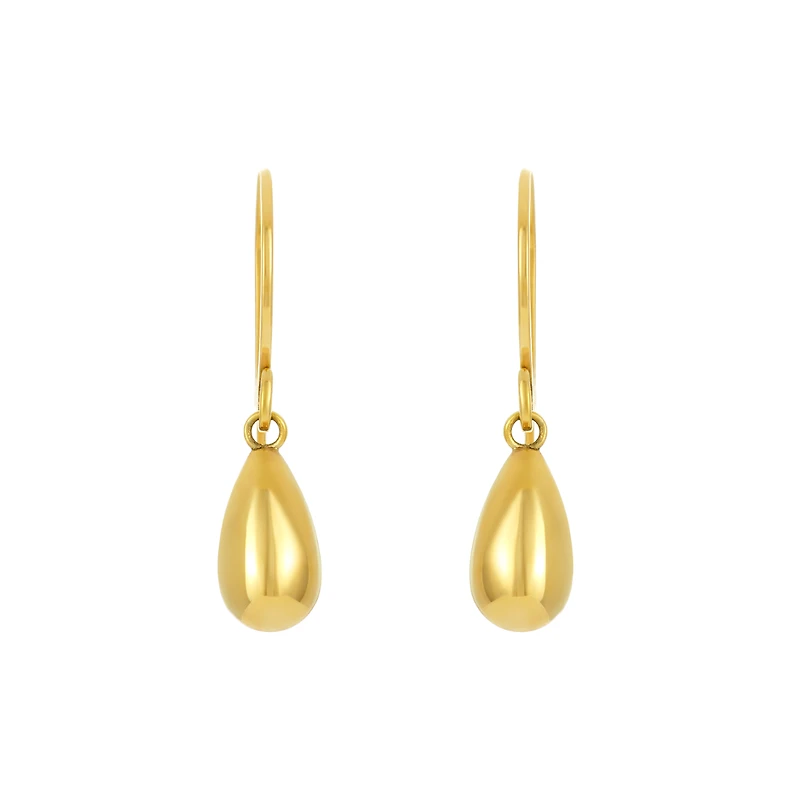 14K Yellow Gold Tear Drop Earrings and Pendant Matching Set