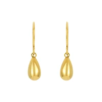 14K Yellow Gold Tear Drop Earrings and Pendant Matching Set
