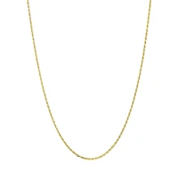 14K Yellow Gold 1mm Diamond-Cut Rope Chain