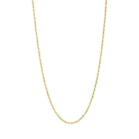 14K Yellow Gold 1.38mm Diamond Cut Rope Chain