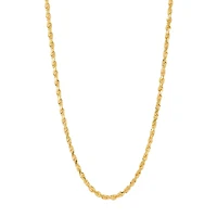 14K Yellow Gold 2.8mm Diamond Cut Rope Chain