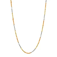 14K Tri Color Gold 2.2mm Figarope Chain