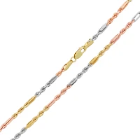 14K Tri Color Gold 2.2mm Figarope Chain