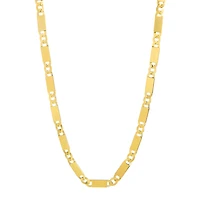 14K Yellow Gold 5mm Plate Link Chain
