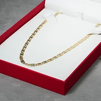 14K Gold Tri Colored 4mm Valentino Link Chain