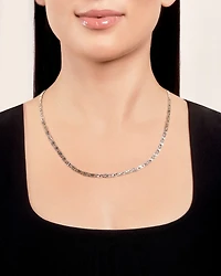 14K Gold Tri Colored 4mm Valentino Link Chain