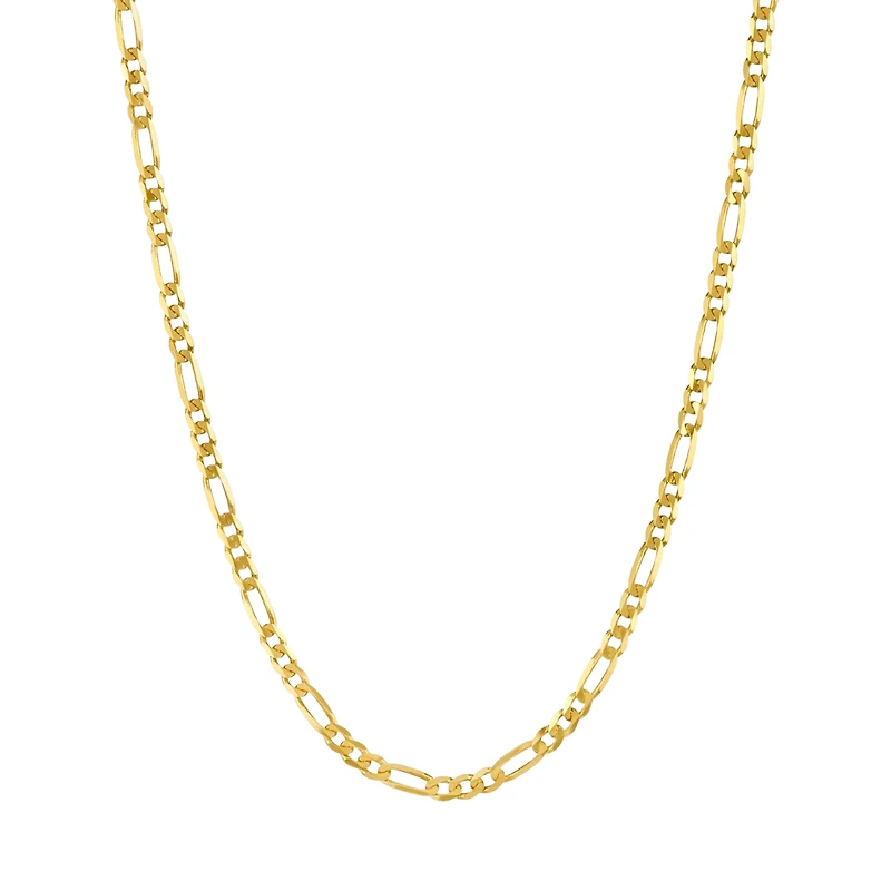 14K Yellow Gold 2mm Figaro Chain