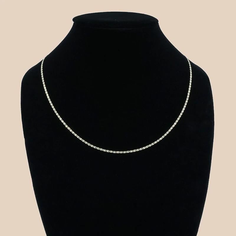14K Gold Tri-Color 2mm Valentino Chain