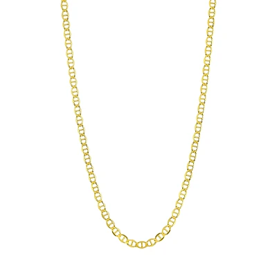 14K Yellow Gold 5mm Flat Mariner Chain