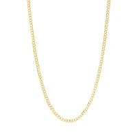 14K Yellow Gold 1.9mm Curb Pave Chain