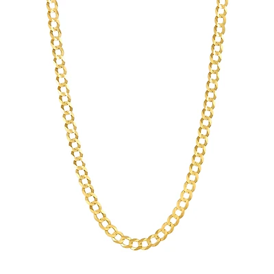14K Yellow Gold 5.6mm 24-Inch Curb Chain