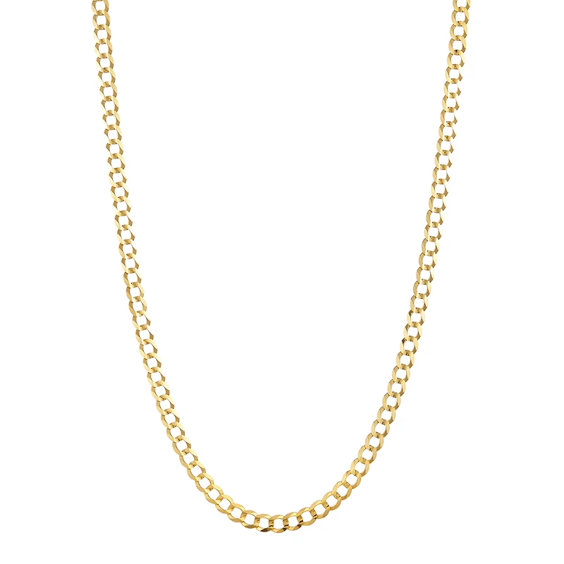 14K Yellow Gold 4.6mm Curb Chain