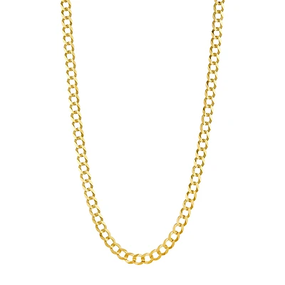 14K Yellow Gold 7.1mm Curb Chain