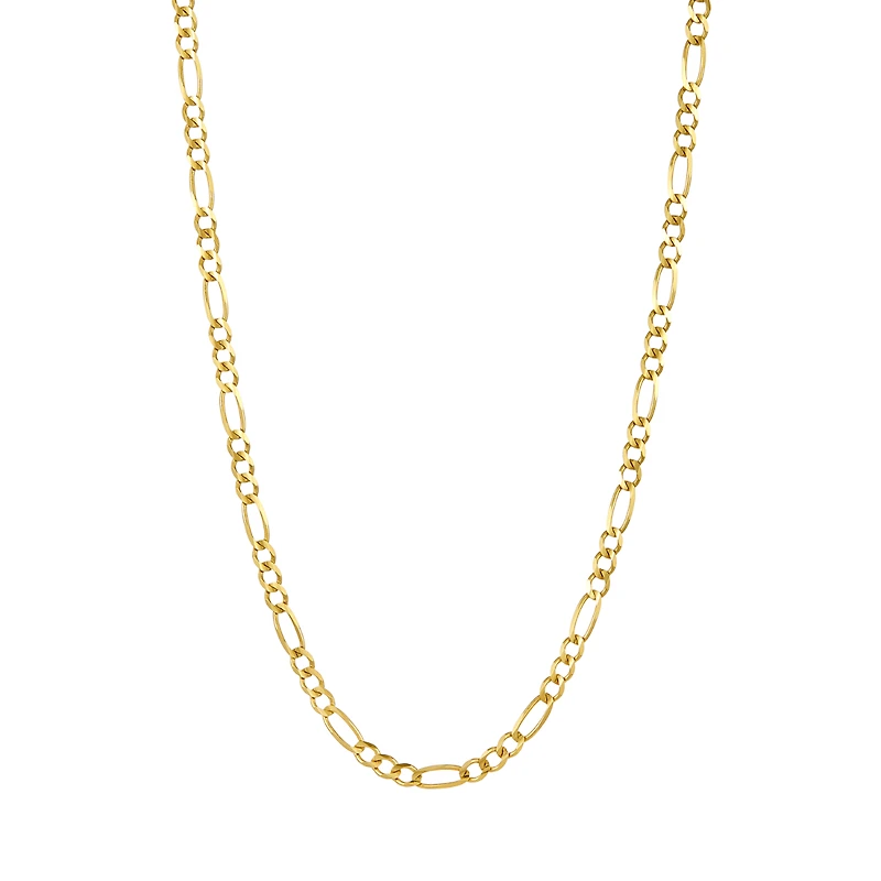 14K Yellow Gold 4.7mm 26-Inch Figaro Chain
