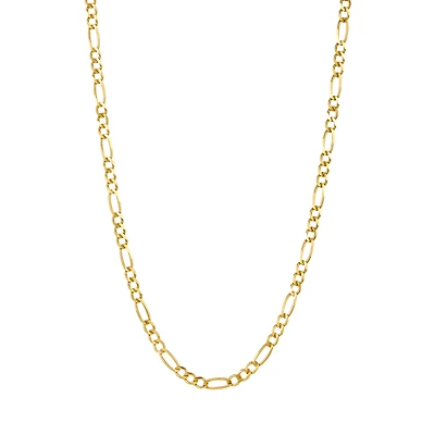 14K Yellow Gold 4.7mm 26-Inch Figaro Chain
