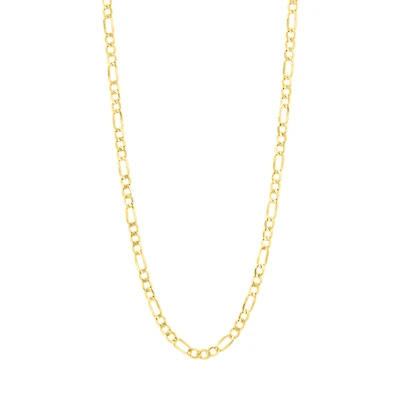 14K Yellow Gold 3.7mm Figaro Link Chain