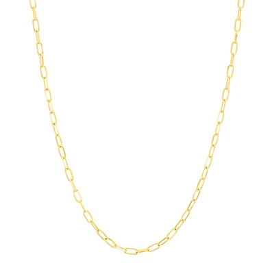 14K Yellow Gold Paperclip Link Chain