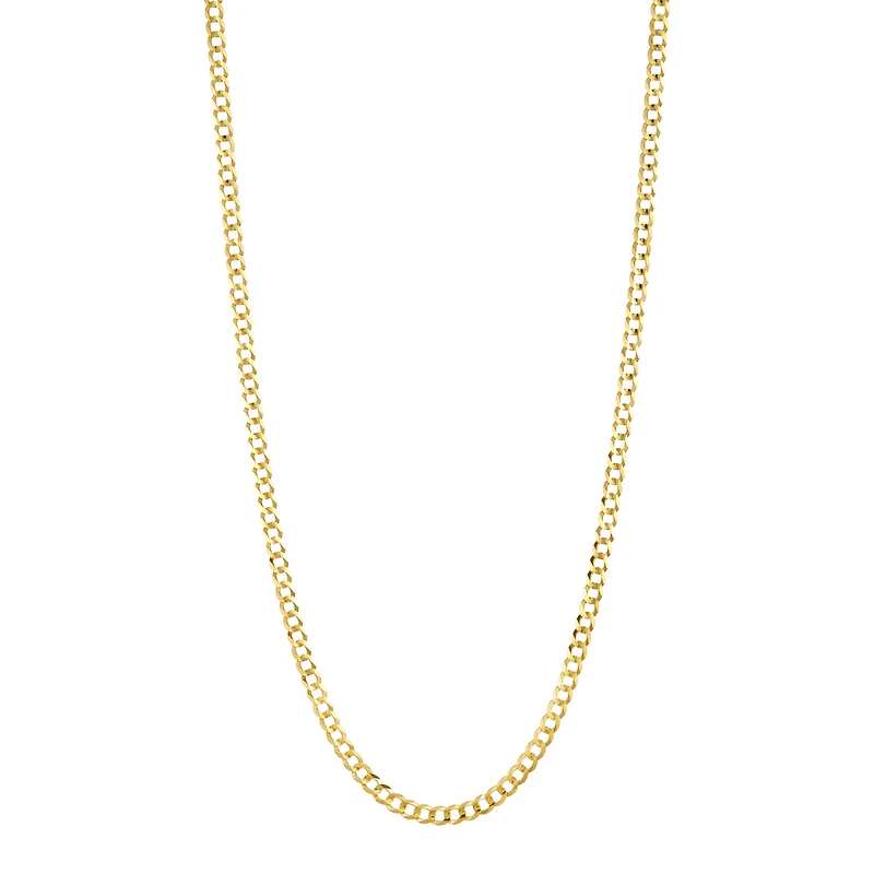 14K Yellow Gold 3.6mm Comfort Curb Chain