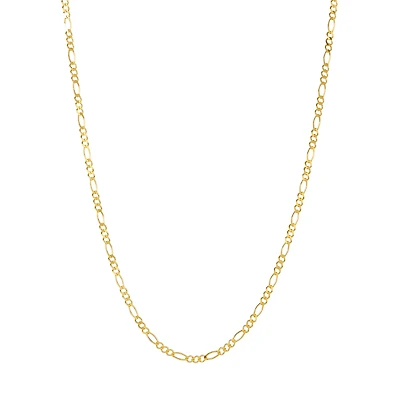 14K Yellow Gold 2.8mm Figaro Chain