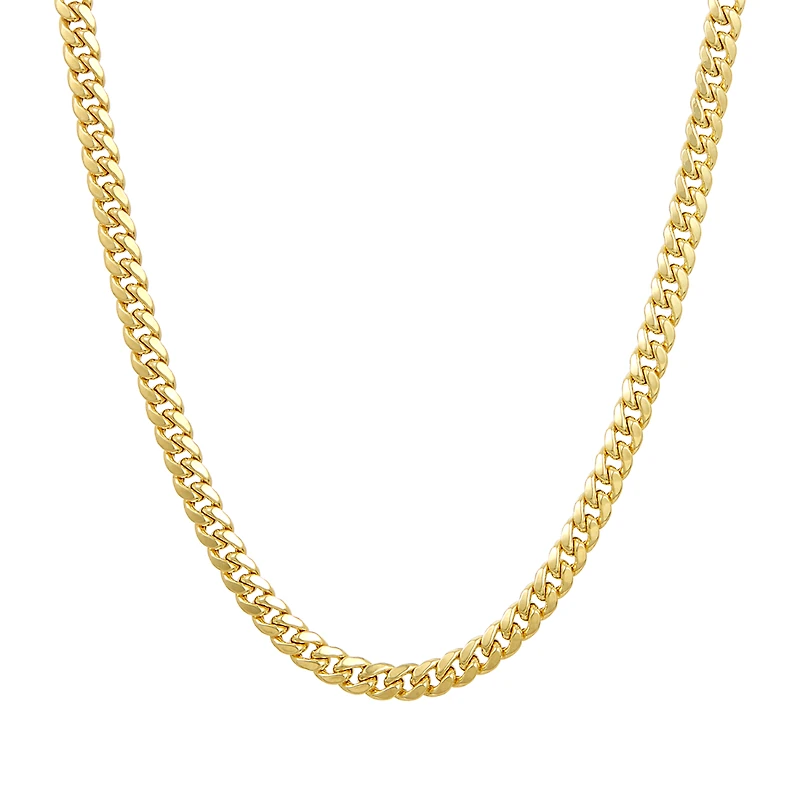 14K Yellow Gold 6.1mm Semi-Solid Miami Cuban Chain