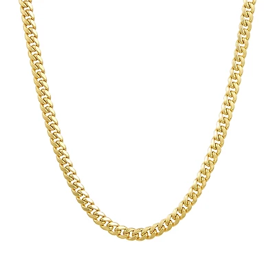 14K Yellow Gold 6.1mm Semi-Solid Miami Cuban Chain