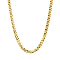 14K Yellow Gold 7.2mm Semi-Solid Miami Cuban Chain