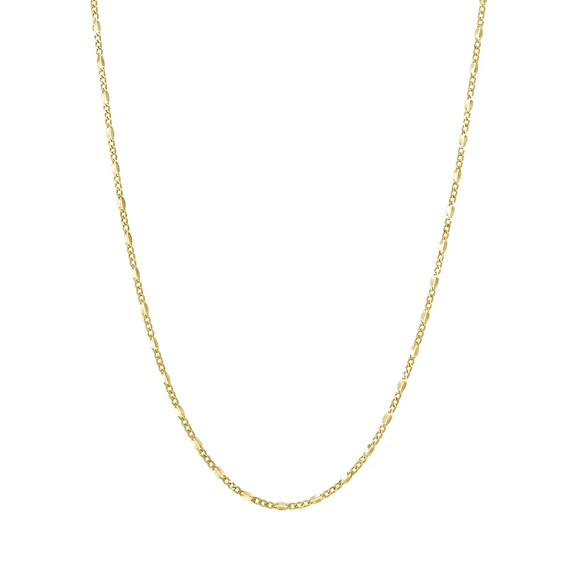 14K Yellow Gold 1.2mm Fancy Figaro Link Chain