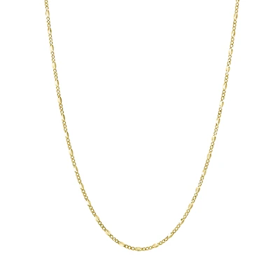 14K Yellow Gold 1.2mm Fancy Figaro Link Chain