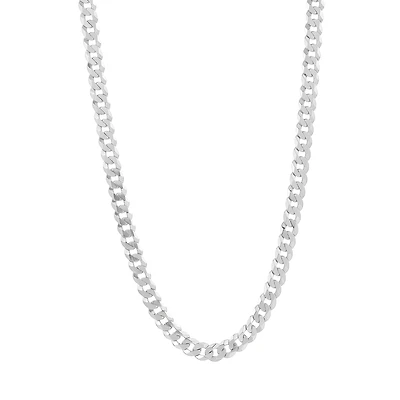 Silver 8mm Curb Link Chain