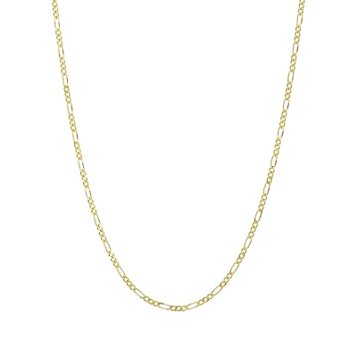 14K Yellow Gold 1.3mm 18-Inch Figaro Chain