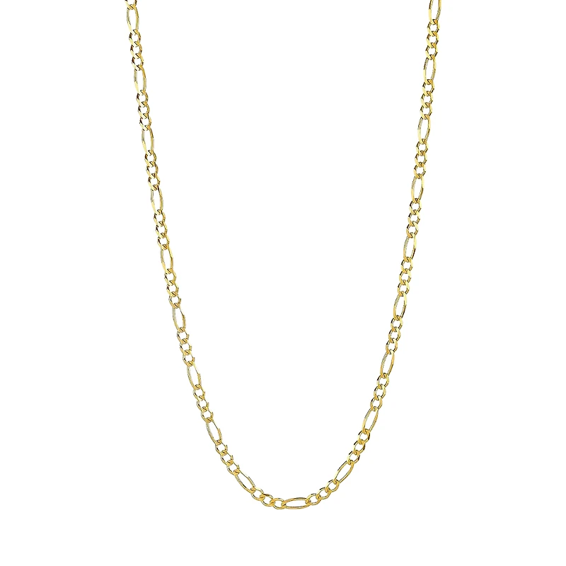 14K Yellow Gold 3.8mm Figaro Chain