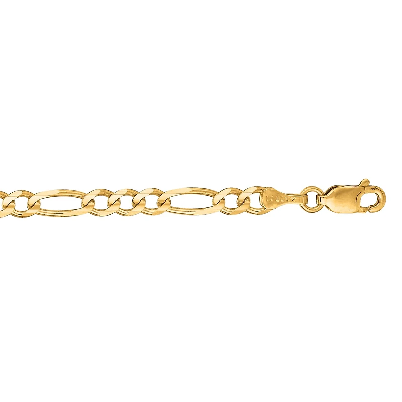 14K Yellow Gold 3.8mm Figaro Chain