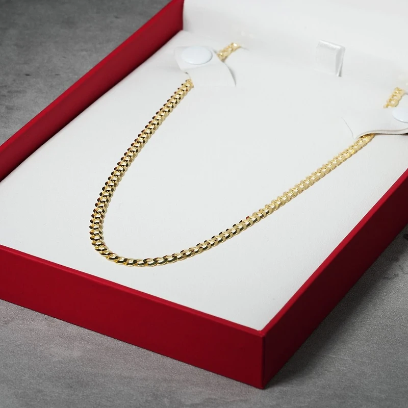 14K Yellow Gold 3.6mm Comfort Curb Chain