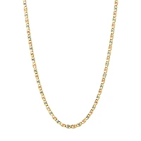 14K Tri Color Gold Heart Link Valentino Chain