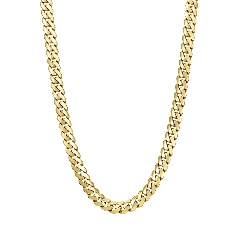 14K Yellow Gold 8.3mm Semi Solid Miami Cuban Chain