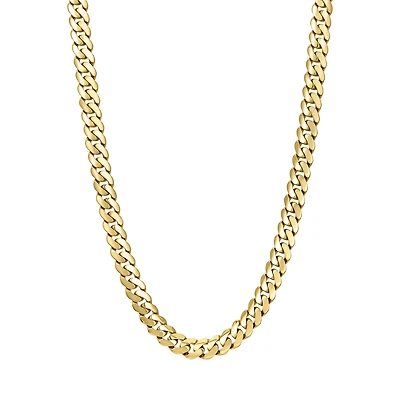 14K Yellow Gold 8.3mm Semi Solid Miami Cuban Chain