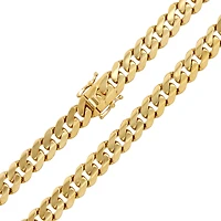 14K Yellow Gold 8.3mm Semi Solid Miami Cuban Chain